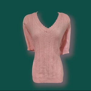 Vintage Blair Pink Short Sleeve Sweater